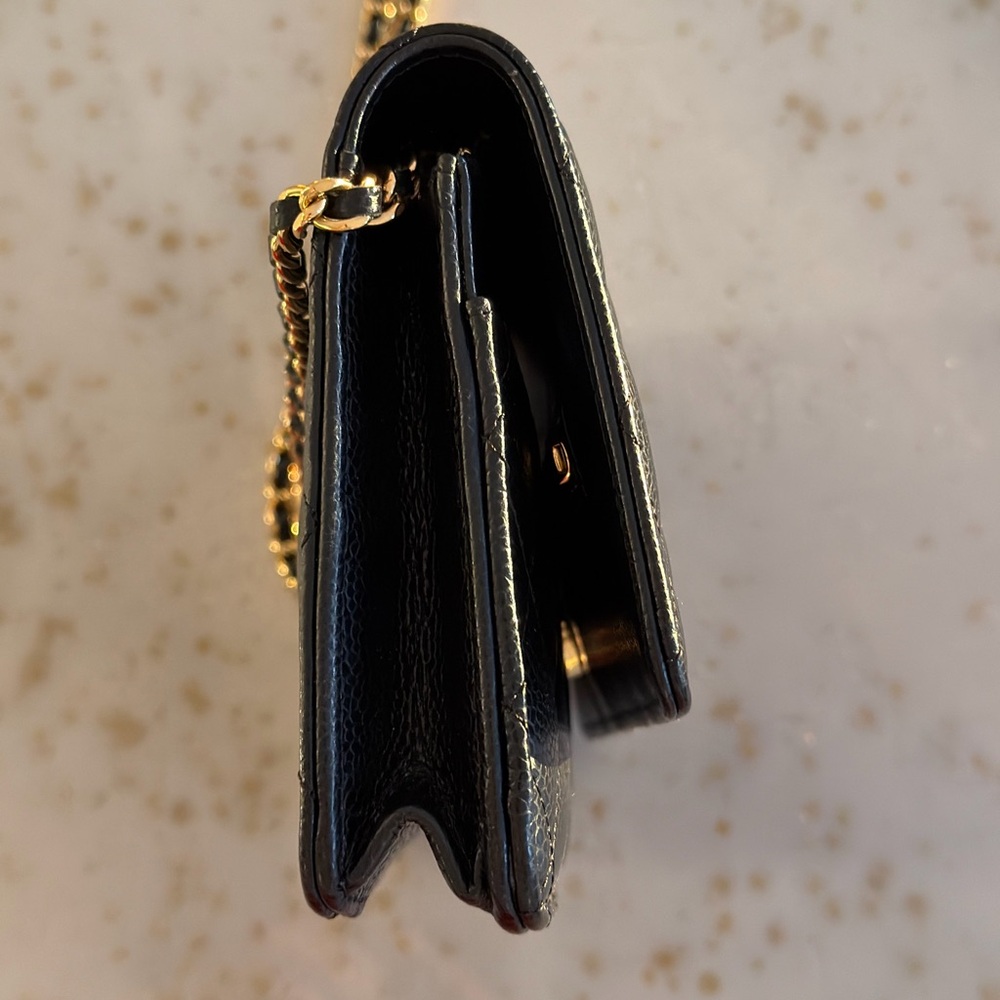 Chanel Black Caviar Quilted Wallet On Chain GHW - Picture 6 of 9